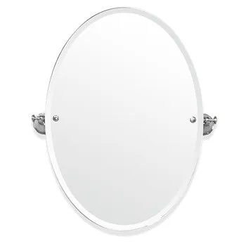 TW Harmony 021, вращающееся зеркало овальное 56х66см, цвет: держателя: белый/хром
