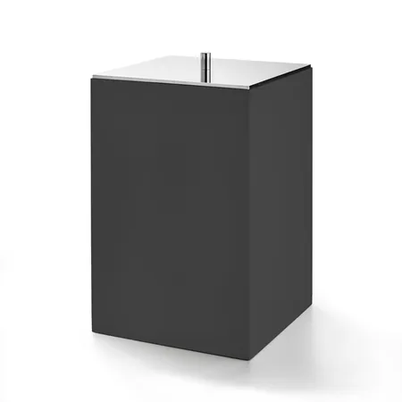 3SC Bemood Black Урна с крышкой 20хh32х20 см, цвет: черный/хром