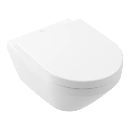 Villeroy&Boch Architectura Унитаз подвесной 37x53см, безободковый, смыв Tornado, сиденье SoftClosing, CeramicPlus, цвет: альпийский белый