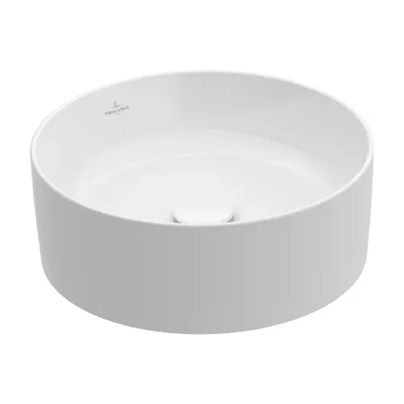 Villeroy&Boch Collaro Раковина накладная 400*400*145h, без отв. под смеситель, без перелива, TitanCeram, цвет альпийский белый