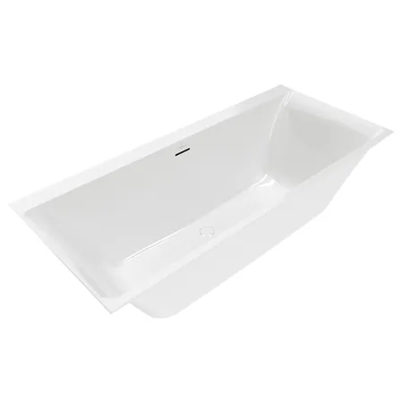 Villeroy&Boch Subway 3.0 Ванна встраиваемая 180х80х48см., слив по центру, компл. ножек, слив-перелив: белый, материал: Quaryl, цвет: альпийский белый
