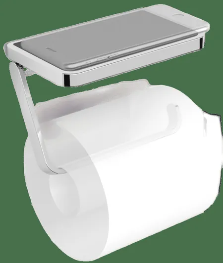 Бумагодержатель LANGBERGER ACCESSORIES 35041D подвесной с полкой цвет хром